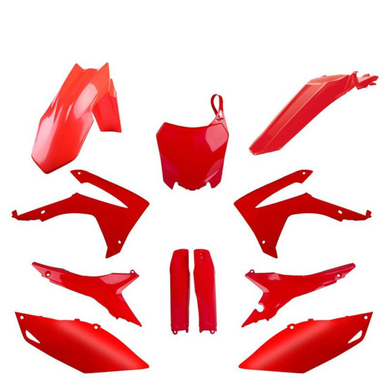 POLISPORT PLASTIC SET (FULL KIT) HONDA CRF 250R '14-'17 CRF 450R '13-'16 INCLUDES FRONT PLATE (8659400001) AND SHOCK ABS