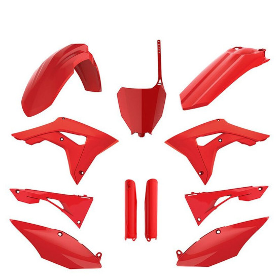 POLISPORT PLASTIKINIS RINKINYS (PILNAS RINKINYS) HONDA CRF 250R '18-'21 CRF 450R '17-'20 ĮSKAITANT PRIEKINĘ PLOKŠTELĘ (8
