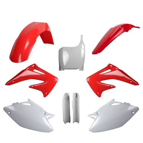 POLISPORT PLASTIKINIS RINKINYS (PILNAS RINKINYS) HONDA CRF 450R '02-'03 ĮSKAITANT PRIEKINĘ PLOKŠTELĘ (8657000001) IR AMO
