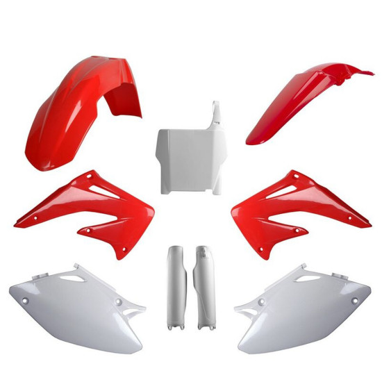 POLISPORT PLASTIKINIS RINKINYS (PILNAS RINKINYS) HONDA CRF 450R '04 ĮSKAITANT PRIEKINĘ PLOKŠTELĘ (8661900001) IR AMORTIZ
