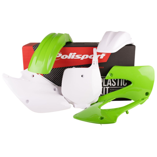 POLISPORT PLASTIKINIŲ DALIŲ RINKINYS KAWASAKI KX 85 '99-'13 KX 100 / 112 '99-'13 SU PRIEKINE PLOKŠTELE (8661700007) SPAL