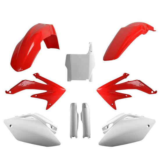 POLISPORT PLASTIKINIS RINKINYS (PILNAS RINKINYS) HONDA CRF 450R '05-'06 ĮSKAITANT PRIEKINĘ PLOKŠTELĘ (8661900001) IR AMO