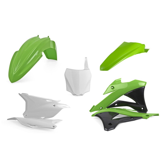 POLISPORT PLASTIKINIŲ DALIŲ RINKINYS KAWASAKI KX 85 '14-'21 KX 100 '14-'21 KX 112 '14-'21 SU PRIEKINE PLOKŠTE (866290000