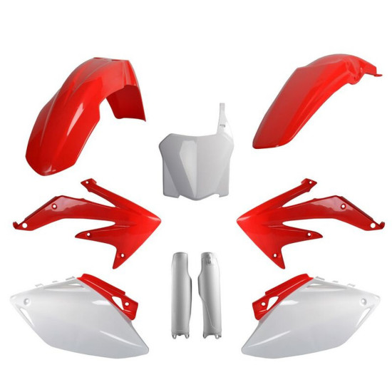 POLISPORT PLASTIKINIS RINKINYS (PILNAS RINKINYS) HONDA CRF 450R '08 ĮSKAITANT PRIEKINĘ PLOKŠTELĘ (8657500001) IR AMORTIZ