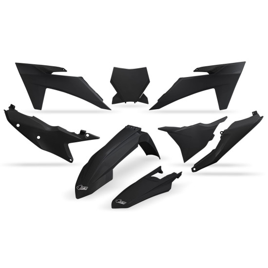UFO PLASTIC SET KTM SX 125 / 250 / 300 TBI '23-'24, SX-F 250 / 350 / 450 '23-'24 BLACK