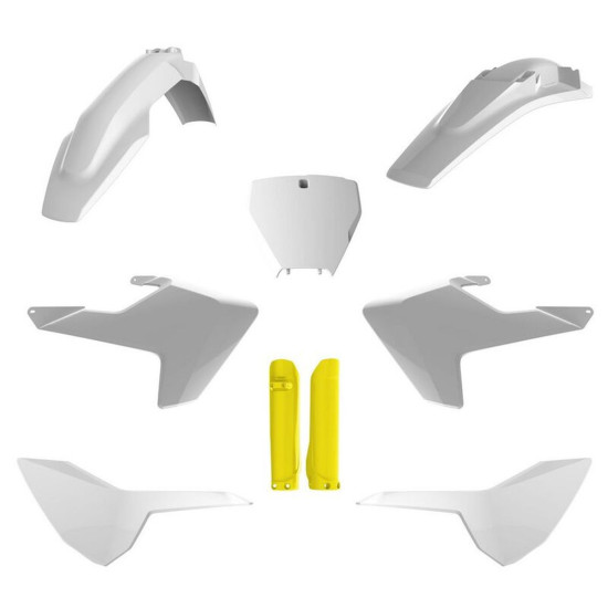 POLISPORT PLASTIKINIS RINKINYS (PILNAS RINKINYS) HUSQVARNA TC / FC '16-'18 SU PRIEKINE PLOKŠTE (8665800002) IR AMORTIZAT