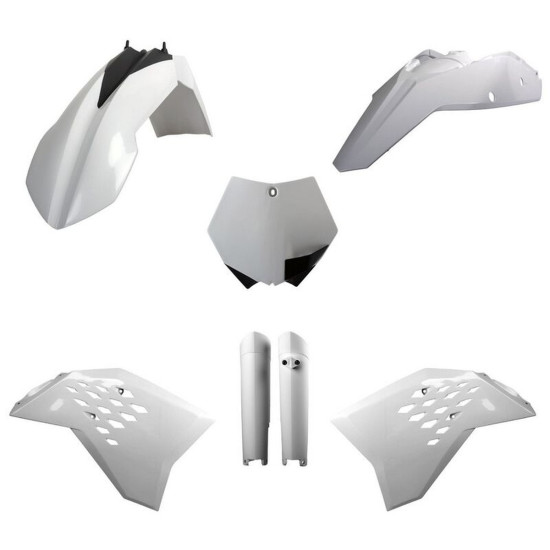 POLISPORT PLASTIC SET (FULL KIT) KTM SX / SX-F / XC-F '08-'10 INCLUDES FRONT PLATE (8664400007) AND SHOCK ABSORBER COVER