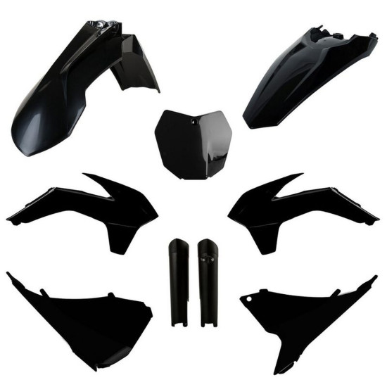 POLISPORT PLASTIC SET (FULL KIT) KTM SX / SX-F / XC-F '13-'14 INCLUDES FRONT PLATE (8659100003) AND SHOCK ABSORBER COVER