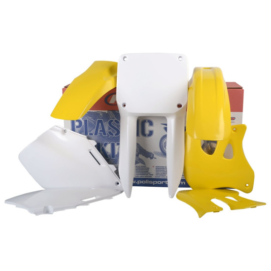 POLISPORT PLASTIKINIS KOMPLEKTAS SUZUKI RM 125 / 250 '96-'98 SPALVA GELTONA BALTA