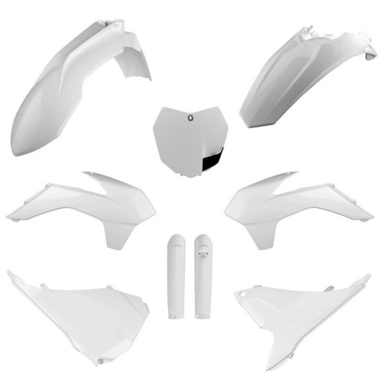 POLISPORT PLASTIC SET (FULL KIT) KTM SX / SX-F / XC-F '15 INCLUDES FRONT PLATE (8659100002) AND SHOCK ABSORBER COVERS (8