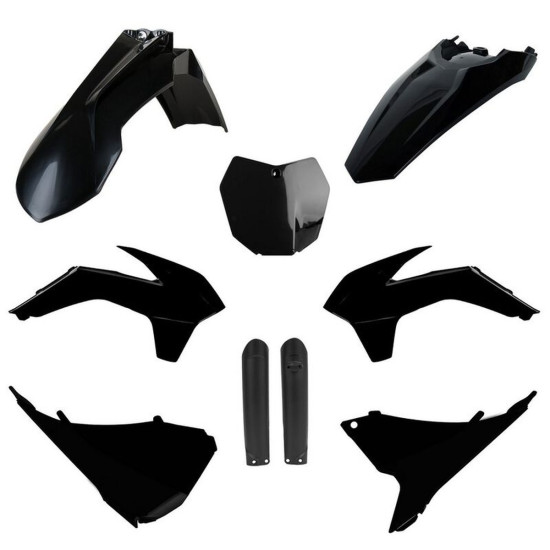 POLISPORT PLASTIC SET (FULL KIT) KTM SX / SX-F / XC-F '15 INCLUDES FRONT PLATE (8659100003) AND SHOCK ABSORBER COVERS (8
