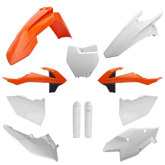 POLISPORT PLASTIKINIS RINKINYS (PILNAS RINKINYS) KTM SX / SX-F / XC-F '16-'18 ĮSKAITANT PRIEKINĘ PLOKŠTELĘ (8664900002) 