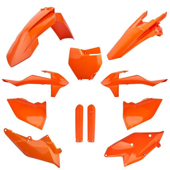 POLISPORT PLASTIKINIS RINKINYS (PILNAS RINKINYS) KTM SX / SX-F / XC-F '16-'18 ĮSKAITANT PRIEKINĘ PLOKŠTELĘ (8664900001) 