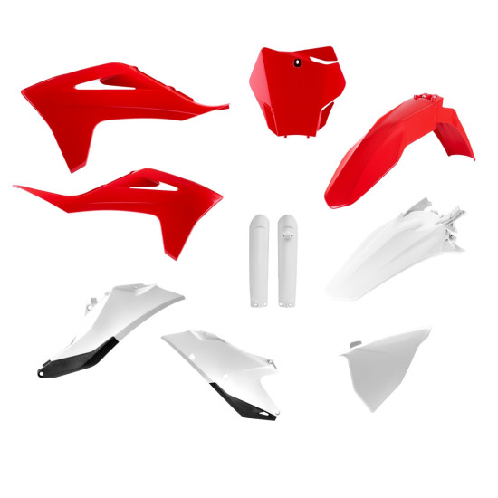 POLISPORT PLASTIKINIS RINKINYS GAS GAS EX / EX-F '22-'23 SU AMORTIZATORIŲ DANGTELIAIS (8398600016) SPALVA RAUDONA BALTA