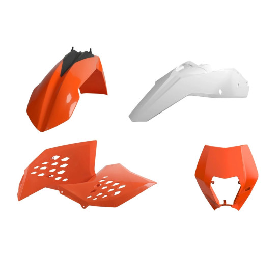 POLISPORT PLASTIKINIS RINKINYS (PILNAS RINKINYS) KTM EXC / EXC-F '08-'11 ĮSKAITANT PRIEKINĘ PLOKŠTELĘ (8666700001) IR AM