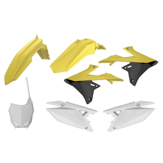 IŠPARDAVIMAS POLISPORT PLASTIKINIS RINKINYS SUZUKI RMZ 250 '19-'26 RMZ 450 '18-'26 OEM SPALVA GELTONA
