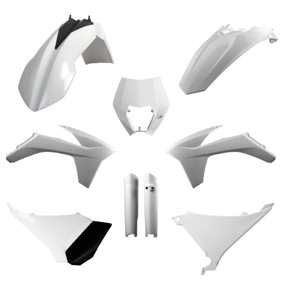POLISPORT PLASTIKINIS RINKINYS (PILNAS RINKINYS) KTM EXC / EXC-F '12-'13 SU PRIEKINE PLOKŠTELE (8666700001) IR AMORTIZAT
