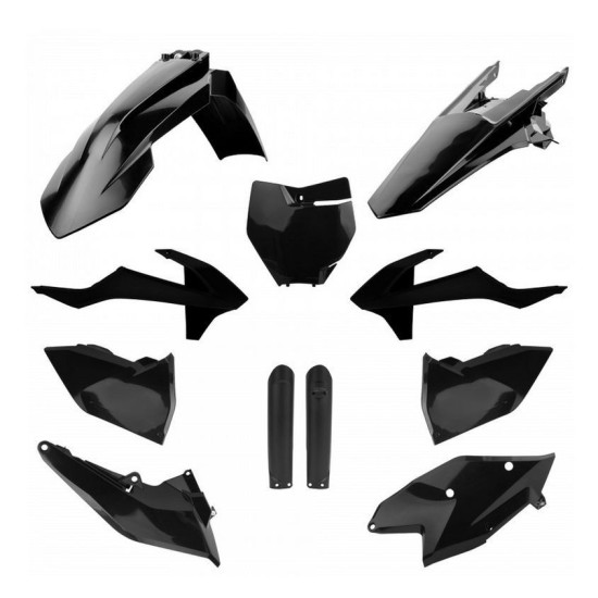 POLISPORT PLASTIC SET (FULL KIT) KTM EXC / EXC-F TPI '17-'19 INCLUDES LAMP COVER (8666800002) AND SHOCK ABSORBER COVERS 