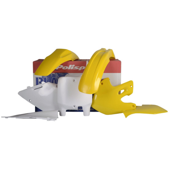 POLISPORT PLASTIKINIS KOMPLEKTAS SUZUKI RM 125 / 250 '99-'00 SPALVA GELTONA BALTA