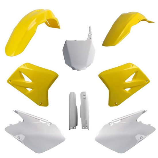 POLISPORT PLASTIKINIS RINKINYS (PILNAS RINKINYS) SUZUKI RM 125 / 250 '01-'06 ĮSKAITANT PRIEKINĘ PLOKŠTELĘ (8660400001) I