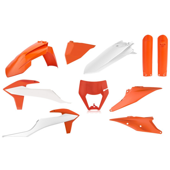 POLISPORT PLASTIKINIS RINKINYS (PILNAS RINKINYS) KTM EXC / EXC-F TPI '20-'23 ĮSKAITANT ŽIBINTŲ DANGTELĮ (8668600002) IR 