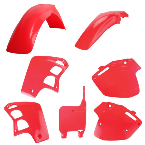 POLISPORT PLASTIKINIŲ DANGTELIŲ KOMPLEKTAS HONDA CR 500 '91-'94 SPALVA OEM RAUDONA FLUO-R