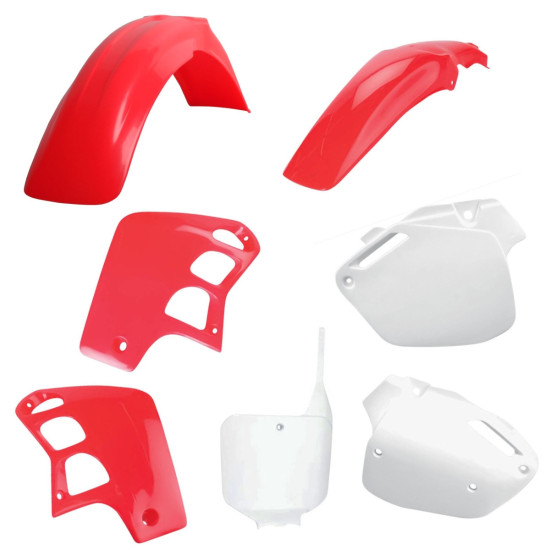 POLISPORT SALE PLASTIC SET HONDA CR 500 '95-'00 COLOR OEM RED FLUO-R WHITE