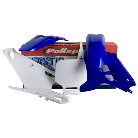POLISPORT PLASTIC SET YAMAHA YZ 80 '93-'01 COLOR BLUE WHITE OEM