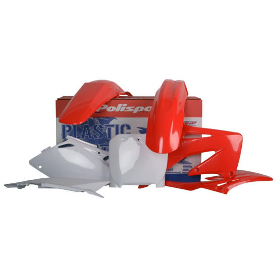 POLISPORT SALE PLASTIC SET HONDA CRF 450R '02-'03 COLOR RED WHITE OEM