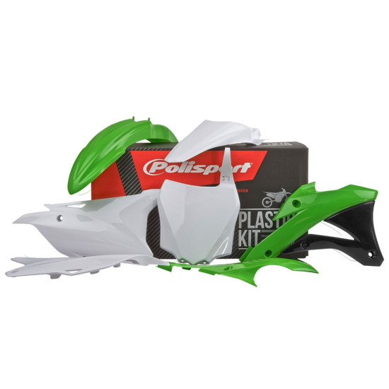 POLISPORT PLASTIKINIŲ DALIŲ RINKINYS KAWASAKI KX 85 '14-'21 KX 100 '14-'21 KX 112 '14-'21 SU PRIEKINE PLOKŠTE (866290000