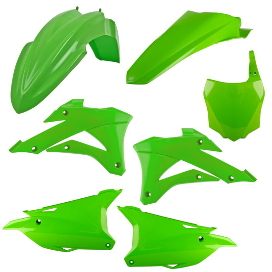 POLISPORT PLASTIKINIŲ DALIŲ RINKINYS KAWASAKI KX 85 '22-'25 KX 100 '22-'25 KX 112 '22-'25 SU PRIEKINE PLOKŠTELE (8662900