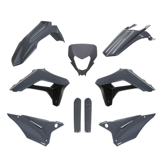 POLISPORT PLASTIC SET (FULL KIT) SHERCO SE-R / SEF-R '24 INCLUDES LAMP COVER (8681100011) AND SHOCK ABSORBER COVERS (839