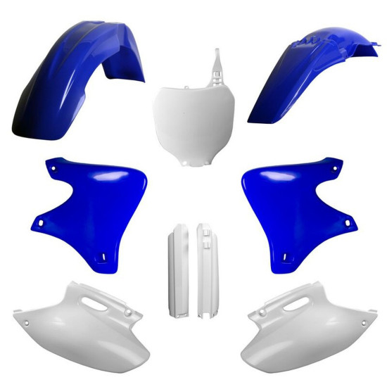 POLISPORT PLASTIC SET (FULL KIT) YAMAHA YZ 250F '01-'02 INCLUDES FRONT PLATE (8658000001) AND SHOCK ABSORBER COVERS (839