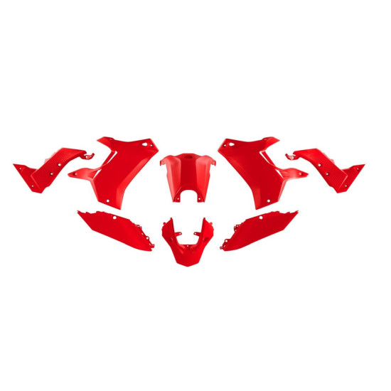 RACETECH (RTECH) PLASTIC SET (WITHOUT FRONT FENDER) T7 REVOLUTION YAMAHA TENERE 700 '19-'24 RED