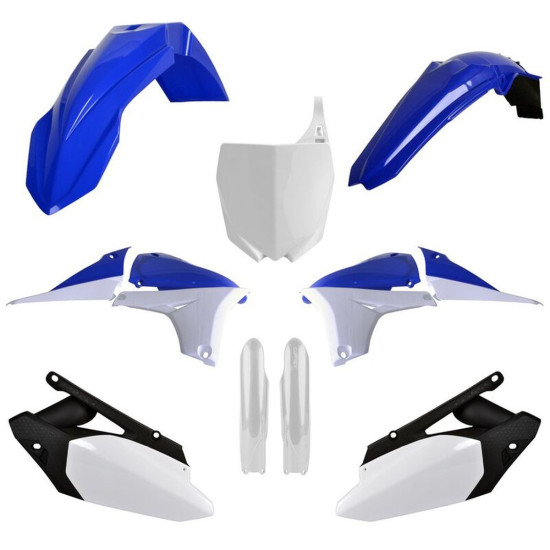 POLISPORT PLASTIC SET (FULL KIT) YAMAHA YZ 450F '10-'13 INCLUDES FRONT PLATE (8678400001) AND SHOCK ABSORBER COVERS (835