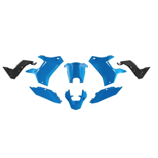 RACETECH (RTECH) PLASTIC SET (WITHOUT FRONT FENDER) T7 REVOLUTION YAMAHA TENERE 700 '19-'24 LIGHT BLUE / BLACK