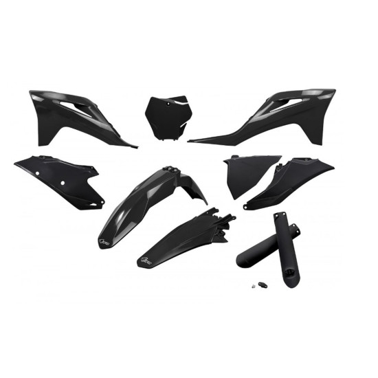 UFO PLASTIKINIS RINKINYS (PILNAS RINKINYS) SU TELESKOPINIAIS DANGTELIAIS (AMORTIZATORIAI) GAS GAS MC 125 / 250 '21-'23, 