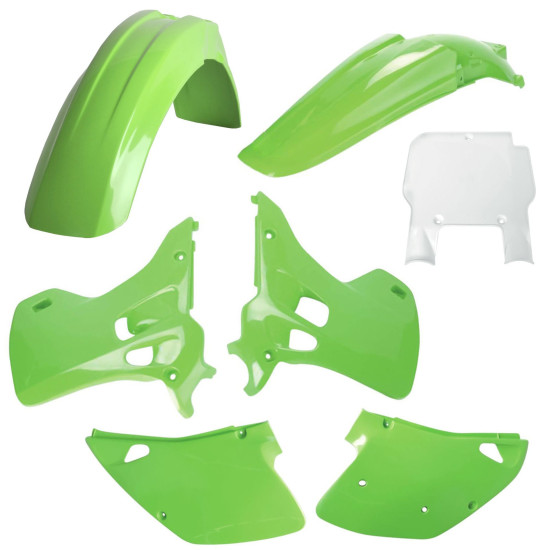 POLISPORT PLASTIKINIS RINKINYS (PILNAS RINKINYS) KAWASAKI KX 125 / 250 '93 ĮSKAITANT PRIEKINĘ PLOKŠTELĘ (8672800002) SPA