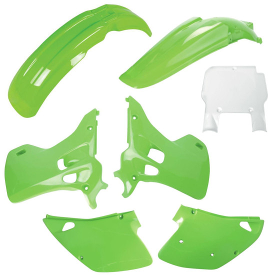 POLISPORT PLASTIKINIS RINKINYS (PILNAS RINKINYS) KAWASAKI KX 125 / 250 '92 ĮSKAITANT PRIEKINĘ PLOKŠTELĘ (8672800002) SPA