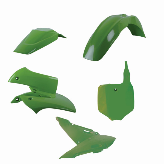 POLISPORT PLASTIKINIS RINKINYS KAWASAKI KX 65 '00-'25 SU PRIEKINE PLOKŠTELE (8661500010), SPALVA ŽALIA