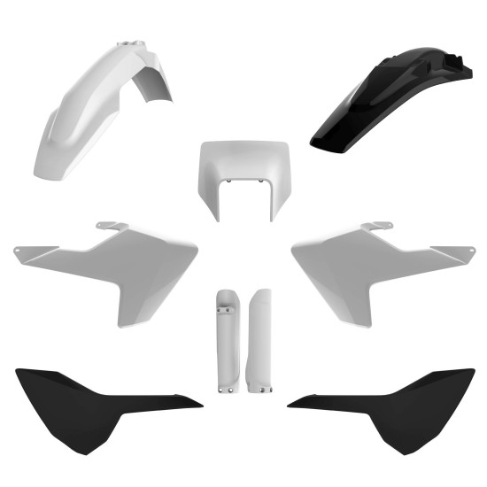 POLISPORT PLASTIKINIS RINKINYS (PILNAS RINKINYS) HUSQVARNA TE / FE TPI '17-'19 ĮSKAITANT PRIEKINĘ PLOKŠTELĘ (8666900001)