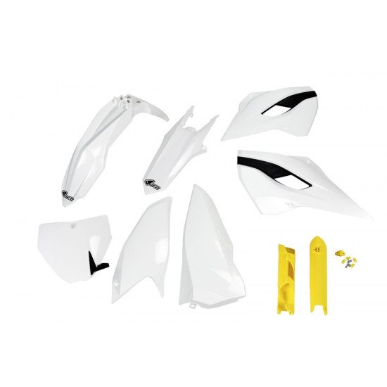 UFO PLASTIC SET (FULL KIT) WITH TELESCOPIC GUARDS (SHOCK ABSORBERS) HUSQVARNA TC / FC 125 / 250 / 300 / 350 / 450 '14-'1