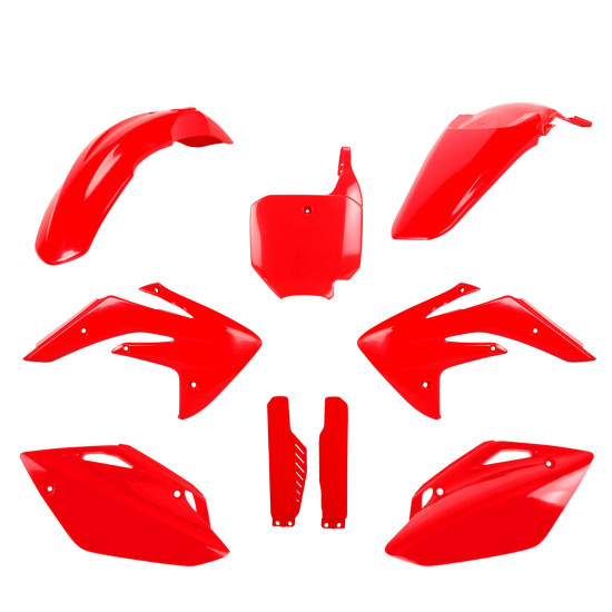 POLISPORT PLASTIKINIS RINKINYS (PILNAS RINKINYS) HONDA CRF 150 '07-'25 SU PRIEKINE PLOKŠTE (8663200004) IR AMORTIZATORIŲ