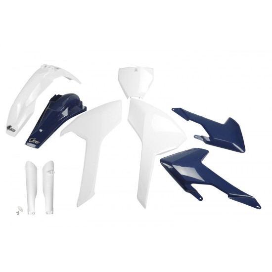 UFO PLASTIC SET (FULL KIT) WITH TUBE COVERS (SHOCK ABSORBERS) HUSQVARNA TC / FC 125 / 250 / 300 / 350 / 450 '16-'18 (EXC