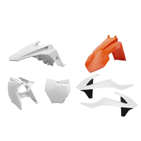 POLISPORT PLASTIC SET KTM SX 65 '16-'23 THE KIT INCLUDES AIR FILTER COVER (AIRBOX) COLOUR WHITE ORANGE (OEM)