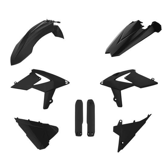 POLISPORT PLASTIC SET (FULL KIT) BETA 2T / 4T '18-'19 INCLUDING SHOCK ABSORBER COVERS (8398700003) BLACK