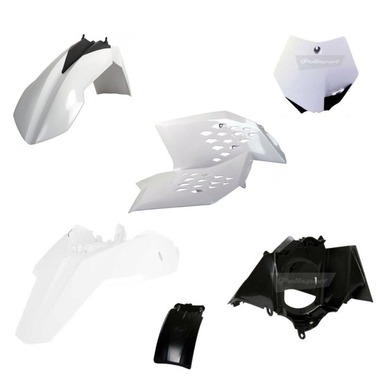 POLISPORT PLASTIKINIS KOMPLEKTAS KTM SX 65 '12-'15, BALTA SPALVA