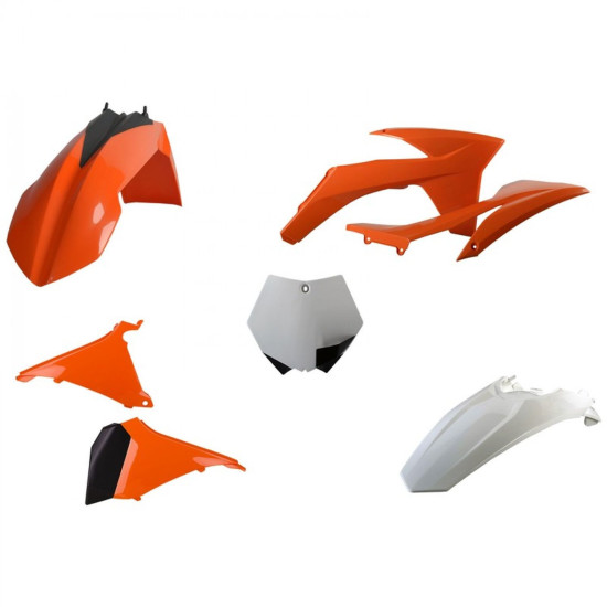 POLISPORT PLASTIKINIS KOMPLEKTAS (PILNAS) KTM SX '11 XC / XC-F '11 SPALVA ORANŽINĖ OEM