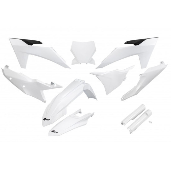 UFO PLASTIKINIS RINKINYS (PILNAS KOMPLEKTAS) SU TELESKOPO (AMORTIZATORIAUS) APSAUGOMIS KTM SX 125 / 250 / 300 TBI '23-'2