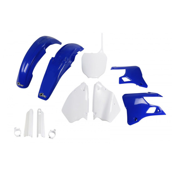 UFO PLASTIKINIS RINKINYS (PILNAS KOMPLEKTAS) SU TELESKOPINIAIS (AMORTIZATORIAIS) DANGTELIAIS YAMAHA YZ 125 '00-'01, YZ 2